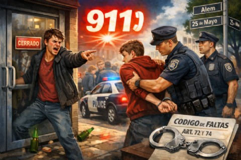 Borracho, hizo disturbios y no dejó abrir un comercio: terminó detenido