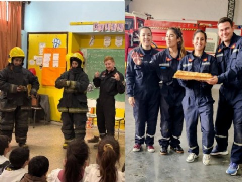 Los Bomberos Voluntarios reforzaron su labor comunitaria con capacitaciones en escuelas
