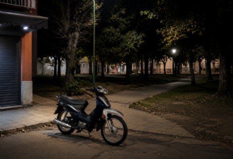Robaron una motocicleta que estaba estacionada frente a Plaza Moreno
