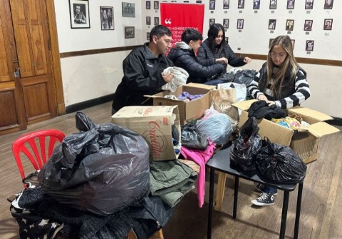 La Juventud Radical destacó el acompañamiento vecinal en una colecta de abrigo y alimentos