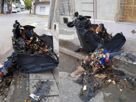 Indignación vecinal por un nuevo hecho de vandalismo: incendiaron un contenedor en pleno centro