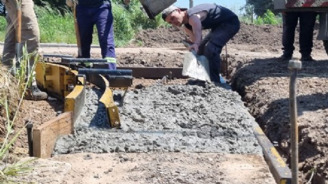 Avanzan las obras de bocacalles en Barrio Belgrano