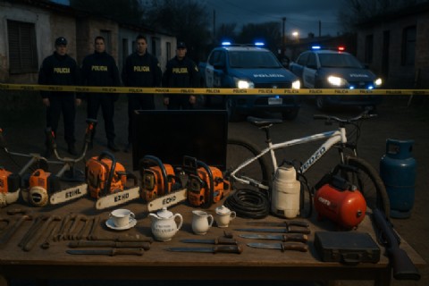 VIDEO | Denuncia vecinal: la Policía recuperó una enorme cantidad de objetos robados de una vivienda desvalijada