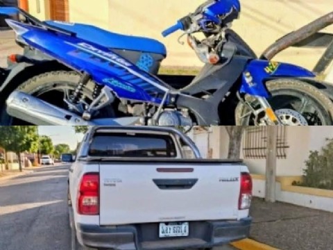 Choque entre camioneta y moto en General Frías y Pueyrredón: un joven sufrió una fractura grave
