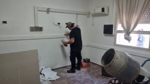 Avanza la construcción del nuevo office de enfermería en Maternidad