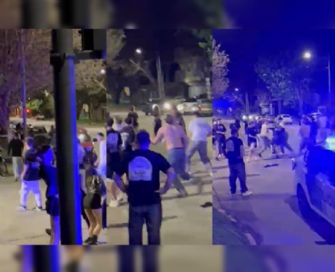VIDEO | Brutal pelea en las afueras de un bar: la violencia juvenil vuelve a encender las alarmas
