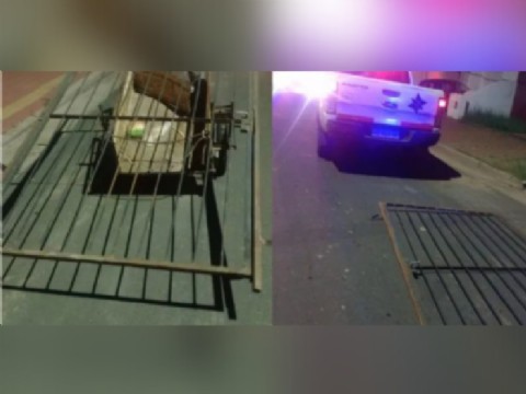 Delincuentes se robaban una reja y terminaron "enrejados"