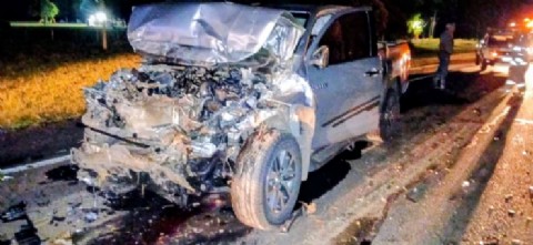 Violento choque en la Ruta Nacional 8 dejó a un hombre hospitalizado