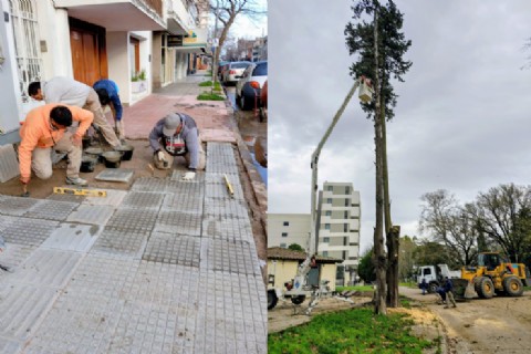 Despliegue de tareas municipales en Salto