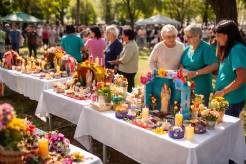 Expondrán altares creados en talleres municipales en la Plaza San Martín