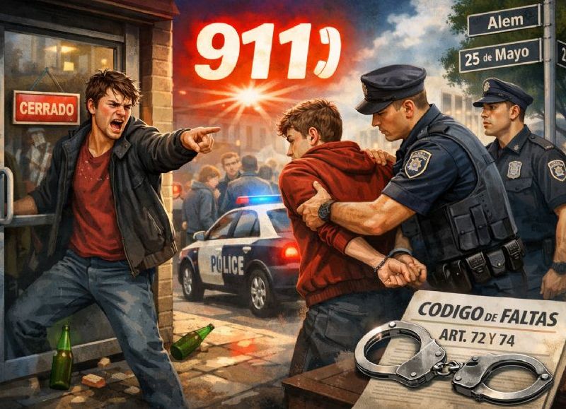 Borracho, hizo disturbios y no dejó abrir un comercio: terminó detenido