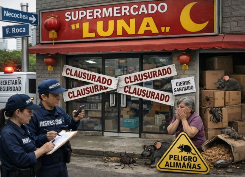 Los mandaron a la "Luna": clausuran un supermercado por presencia de alimañas en el depósito
