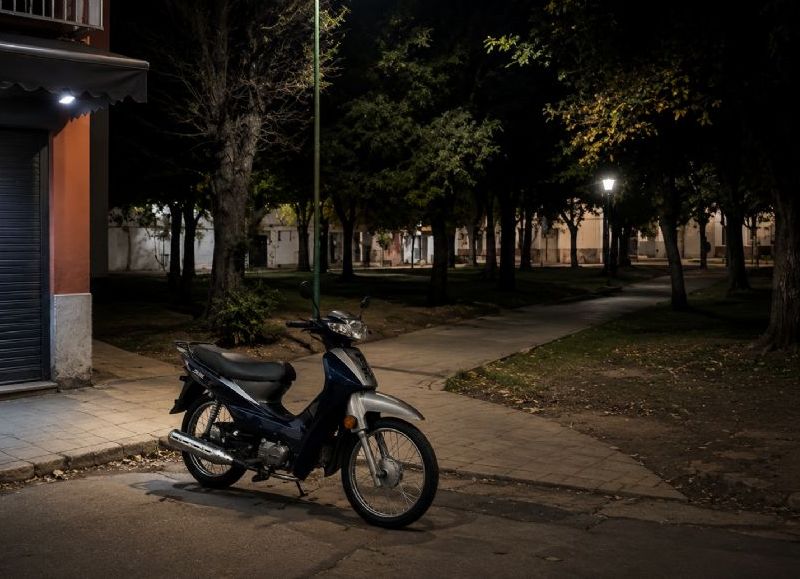 Robaron una motocicleta que estaba estacionada frente a Plaza Moreno