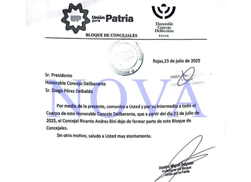 Arde la interna del peronismo: echaron a Bini del bloque de concejales de Unión por la Patria