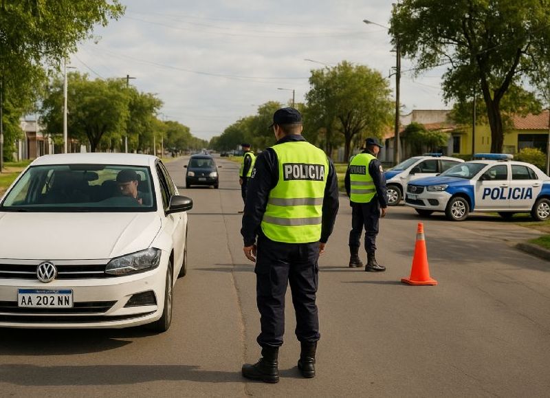 Refuerzan controles policiales en todas las localidades de nuestro distrito