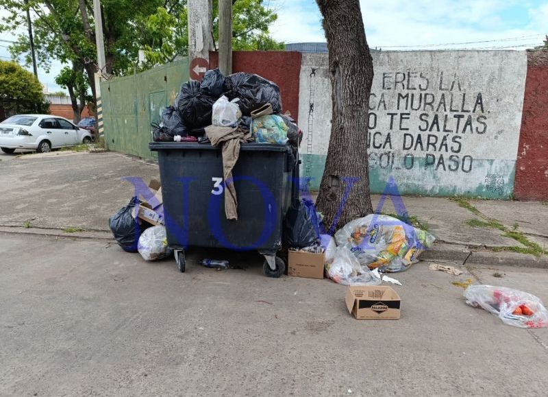 Vecinos se quejan por un desborde de basura en Zapiola y Castelli