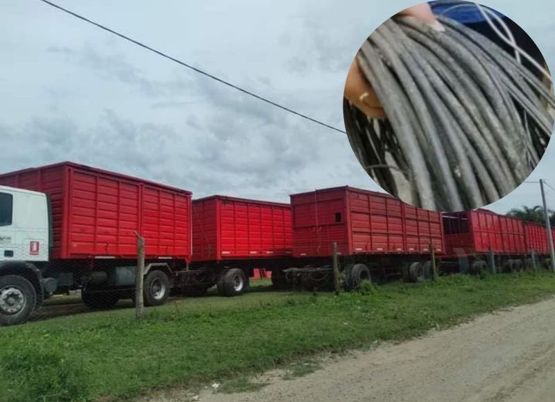 Investigan el robo de cables de varios acoplados en la playa de estacionamiento de una empresa
