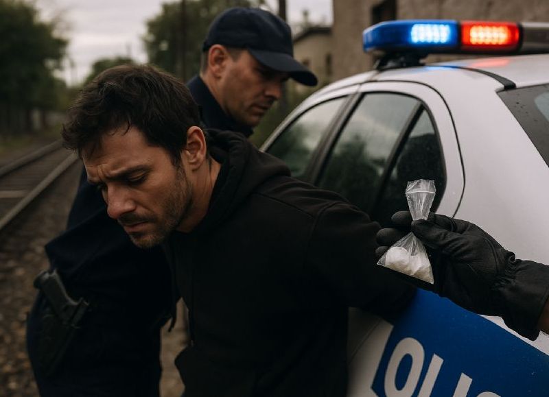 Andaba con actitud sospechosa y lo detuvieron con posesión de cocaína