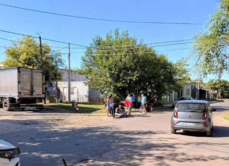 Se produjo un accidente de tránsito a metros de la Escuela 501