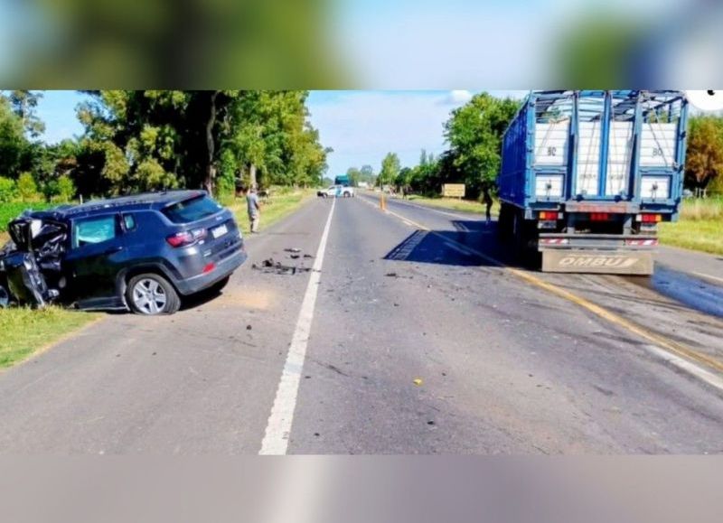 Choque frontal en la Ruta 7: murió un matrimonio de adultos mayores pergaminenses en Chacabuco