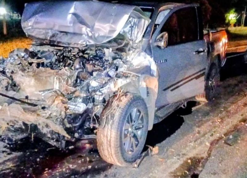 Violento choque en la Ruta Nacional 8 dejó a un hombre hospitalizado