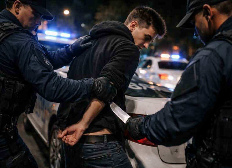Detuvieron a un joven armado tras generar disturbios y luego lo dejaron en libertad